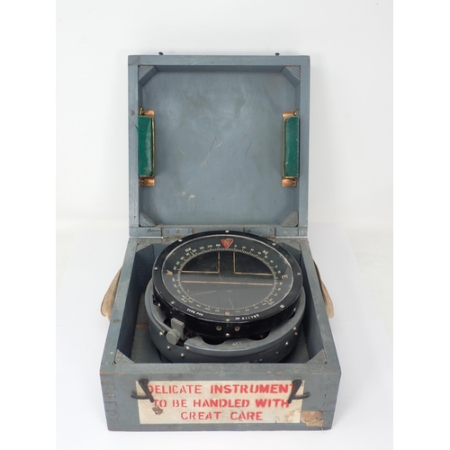 1269 - A WWII Type P4A Compass in original case, used in RAF Bomber Command Aircraft including the Avro Lan... 