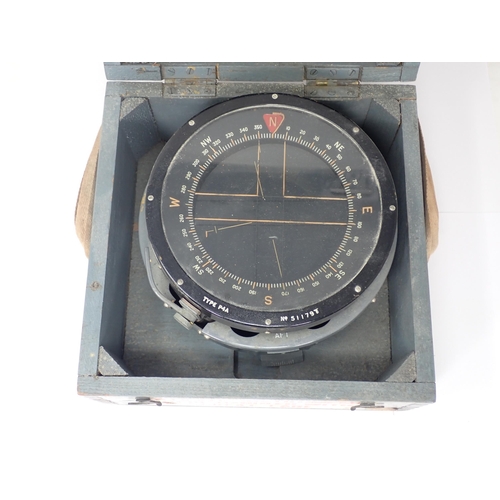 1269 - A WWII Type P4A Compass in original case, used in RAF Bomber Command Aircraft including the Avro Lan... 