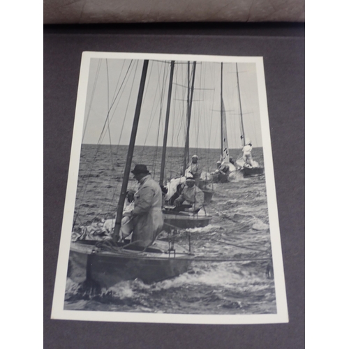 1280 - Two pre-war Photo Albums of German Naval Kriegsmarine and Sailing interest, mainly Officers at saili... 