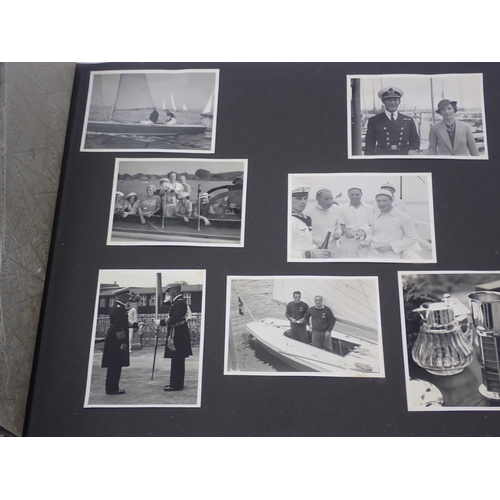 1280 - Two pre-war Photo Albums of German Naval Kriegsmarine and Sailing interest, mainly Officers at saili... 