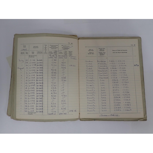 1293 - A collection of items related to Ariel Leon Segal including private Pilot's License, Log Books perta... 