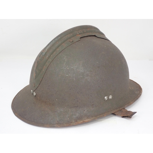 1295 - A German Helmet, a Soviet type Helmet, an American type Helmet, another Helmet, an RAF Cap and anoth... 