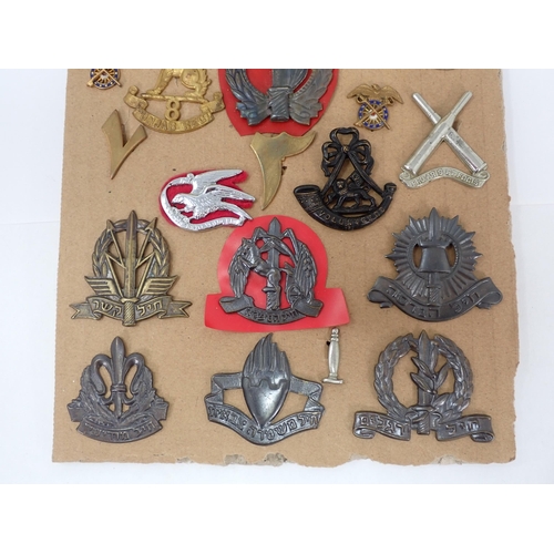 1297 - Three cards of Army Cap Badges including Highland Regiment, Gloucestershire Regiment, Cheshire Regim... 