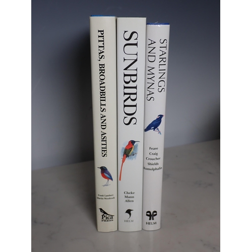 1322 - Ornithology-Three Helm and Pica Press Identification Guides. 'Starlings and Mynahs', 'Sunbirds' and ... 