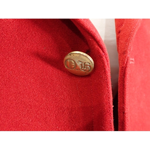 1379 - A Quorn Hunt scarlet Coat with complete set of brass buttons, having belonged to Algernon Burnaby, M... 