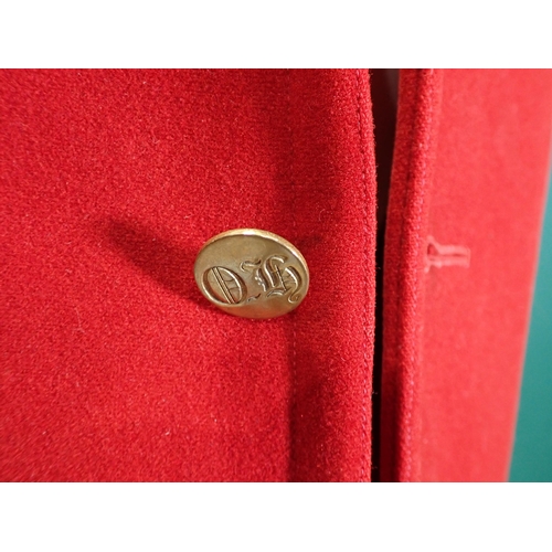 1379 - A Quorn Hunt scarlet Coat with complete set of brass buttons, having belonged to Algernon Burnaby, M... 