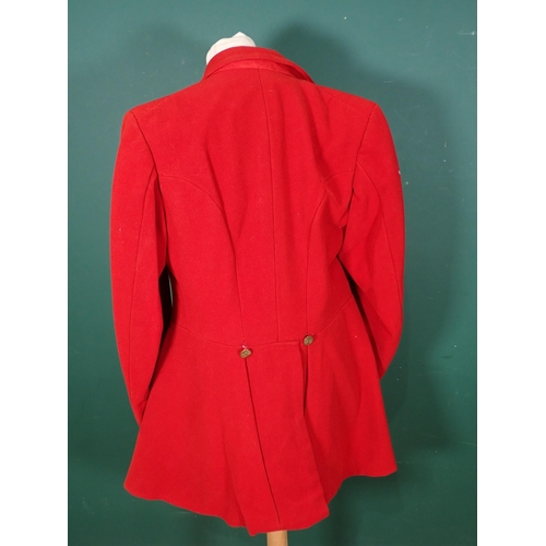 1379 - A Quorn Hunt scarlet Coat with complete set of brass buttons, having belonged to Algernon Burnaby, M... 