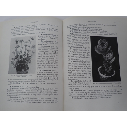 1398 - Jacobsen, H., 'Succulent Plants, Description, Cultivation and uses of Succulent Plants, other than C... 