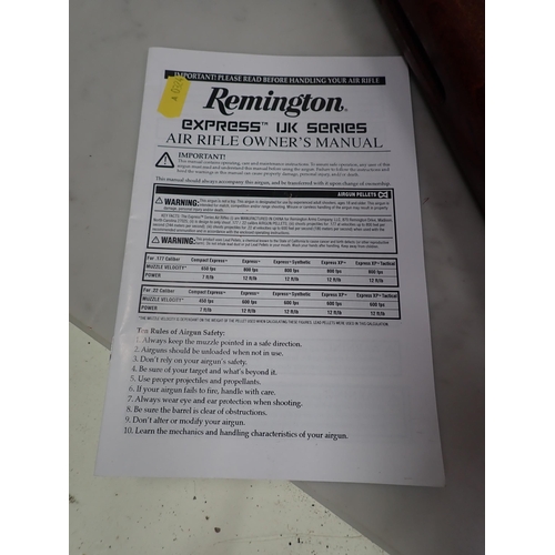 1409 - A Remington Express .22 Air Rifle with 4x32 Telescopic Sight and Bisley Case