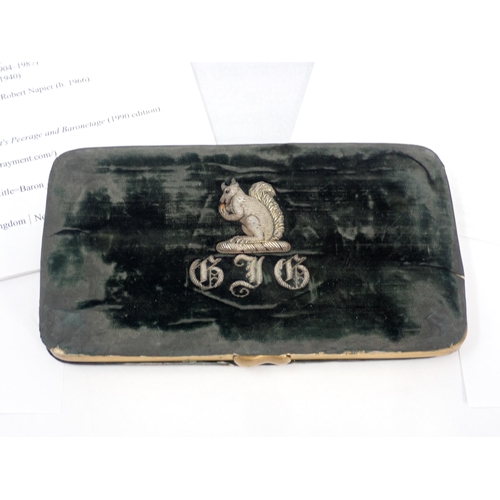 1415 - A 19th Century Purse having belonged to Lieutenant Colonel George James Gilbard with written history