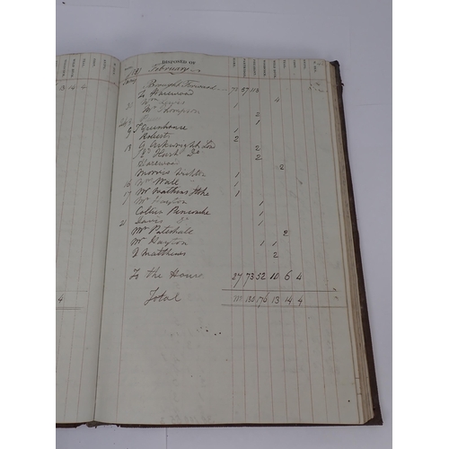 1424 - A tooled suede bound Game Diary from Hampton Court, Herefordshire from April 1826 to April 1843 by J... 