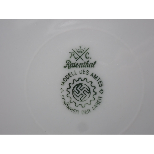 1443 - A D.A.F. Labour Front Badge, and seven D.A.F. Table Plates