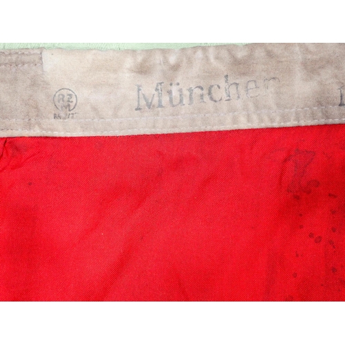 1445 - A small German Nazi Party Flag (marked Munich R.2.M. marked and dated 1943, 55cm x 100cm