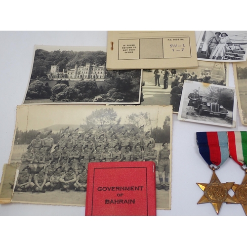 1477 - A Group of WWII Medal comprising 1939-45 Star, Italy Star, War and Defence Medals and a General Serv... 