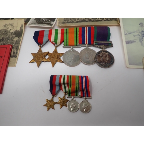 1477 - A Group of WWII Medal comprising 1939-45 Star, Italy Star, War and Defence Medals and a General Serv... 