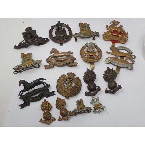 1478 - A selection of Military Badges, Medal Ribbons, Buttons, etc. and two embroidered Sweethearts, one to... 