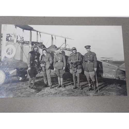 1479 - An interesting Royal Flying Corps Photograph Album showing WWI Personnel and Aircraft including a nu... 