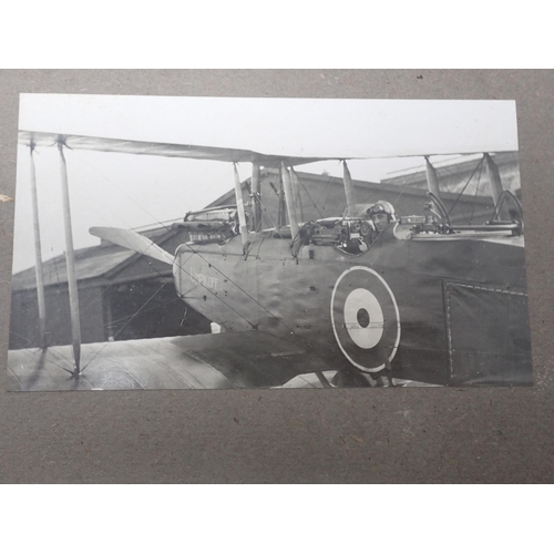 1479 - An interesting Royal Flying Corps Photograph Album showing WWI Personnel and Aircraft including a nu... 