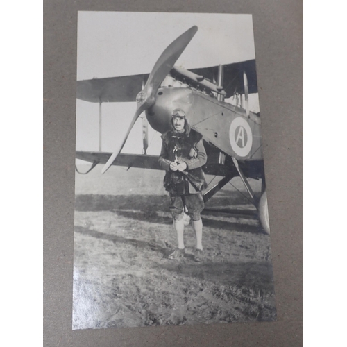 1479 - An interesting Royal Flying Corps Photograph Album showing WWI Personnel and Aircraft including a nu... 