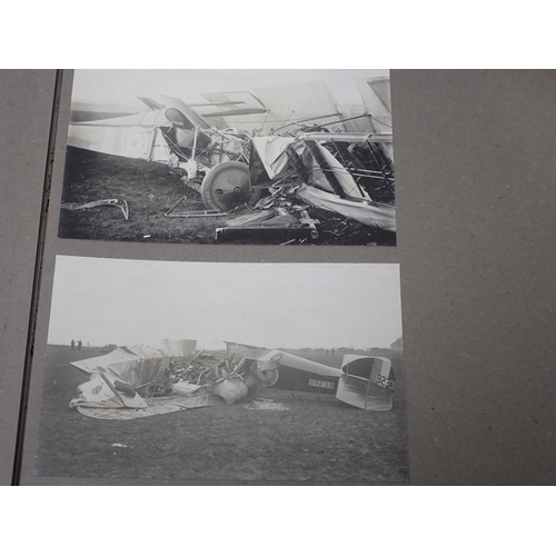 1479 - An interesting Royal Flying Corps Photograph Album showing WWI Personnel and Aircraft including a nu... 