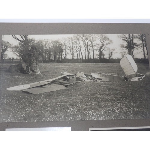 1479 - An interesting Royal Flying Corps Photograph Album showing WWI Personnel and Aircraft including a nu... 