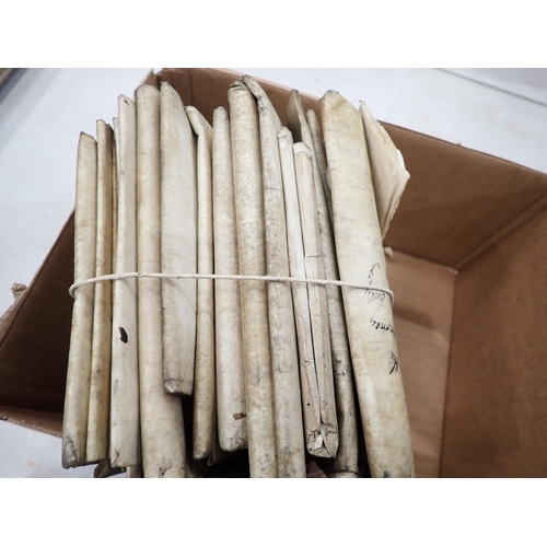 1138 - Bundles of handwritten on vellum, legal documents, Conveyances, Deeds, Mortgage of Lands 1751-1787, ... 