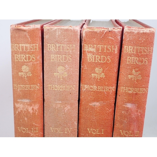 1009 - THORBURN, ARCHIBALD; British Birds, 4 Volumes, published by Longmans, Green & Co. 1915