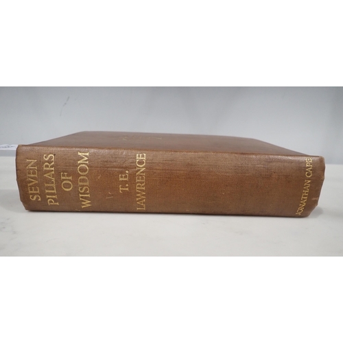 1022 - LAWRENCE, T.E., Seven Pillars of Wisdom, 6th impression 1935, cloth bound, uncut; (1)