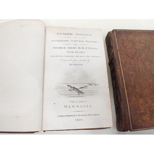 1036 - SHAW George, General Zoology of Systematic Natural History with engraved plates, principally by Mr H... 