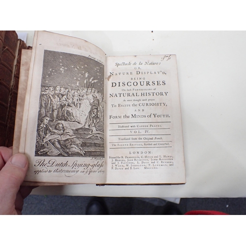 1047 - MR HUMPHREY'S trans from French, Spectacle de La Nature: or Nature Displayed being discourses on par... 