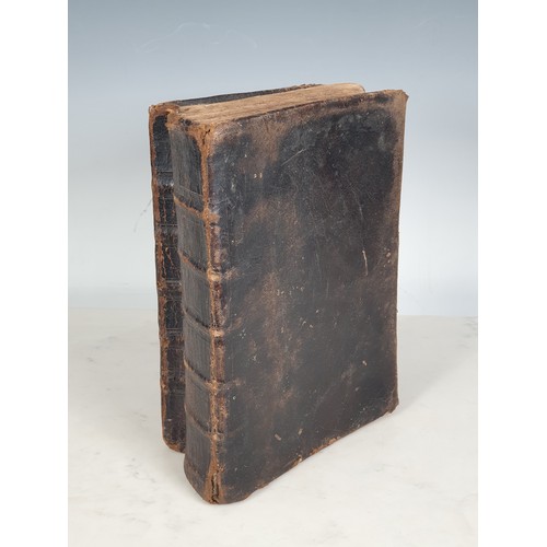 1142 - A leather bound Holy Bible, printed by John Hayes, Cambridge, 1675, A/F, 1 Vol