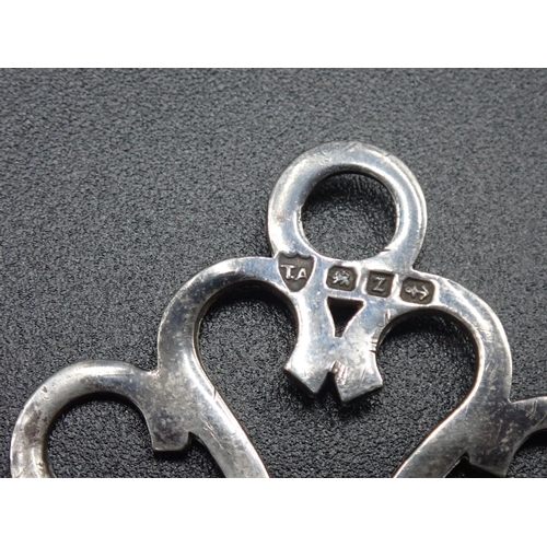 14 - A Victorian silver two part Nurse's Buckle of simple shaped and pierced form, Birmingham 1899, maker... 