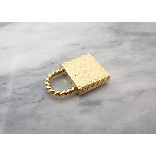 155 - A rare 1976 Cartier Padlock in 18ct gold, number P8099, signed Cartier, approx 22mm wide, approx 14.... 