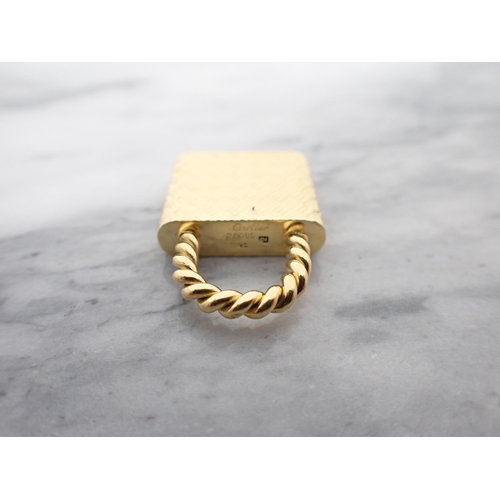 155 - A rare 1976 Cartier Padlock in 18ct gold, number P8099, signed Cartier, approx 22mm wide, approx 14.... 