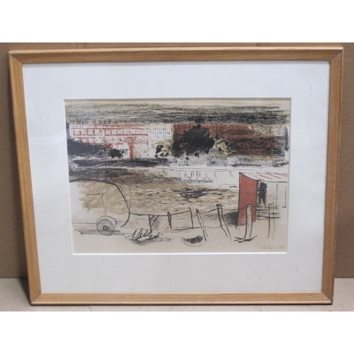 241 - JOHN EGERTON CHRISTMAS PIPER, CH, (1903-1992), Hampton Court, signed and dated 53, lithograph in col... 