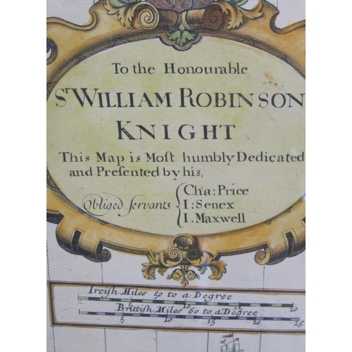 246 - JOHN SENEX (fl. 1702-1740) & JOHN MAXWELL (fl. early 18th Century). A Correct Map of Ireland, divide... 