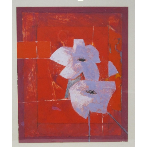 266 - ALASTAIR MICHIE RWA (1921-2008). Paper Roses, signed and inscribed on the reverse, oil on board, 14 ... 