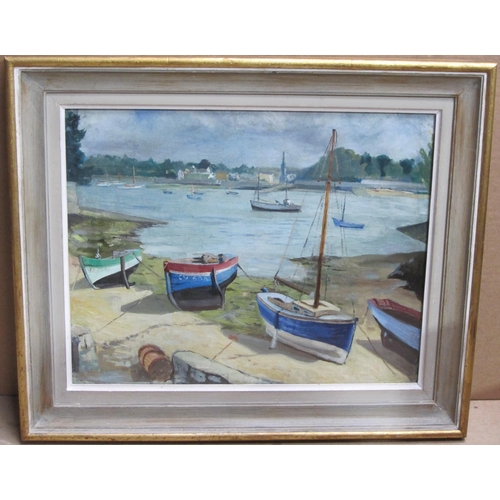 269 - CIRCLE OF JOHN ANTHONY PARK (1880-1962). A River Estuary, oil on panel, 15½ x 20½in