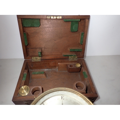 340 - A 19th Century brass cased Marine Sighting Compass with detachable sights, inscribed John Braham, Br... 