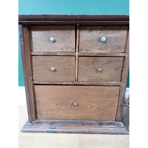 439 - An 18th Century burr elm and oak Spice Cupboard, the single door having raised burr elm panel enclos... 