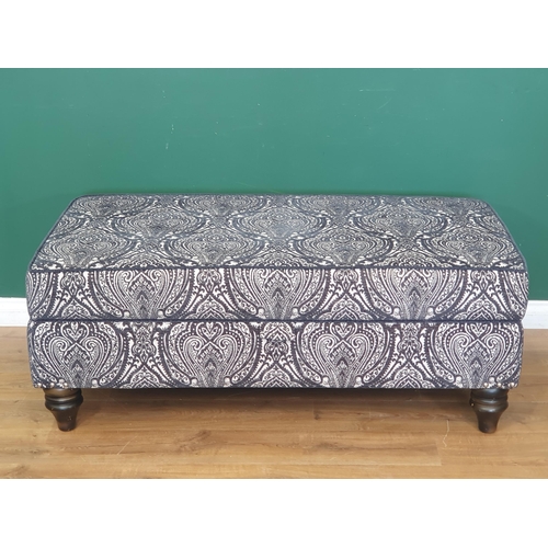 491 - A Cavendish large Knole Sofa in 'Madame Damask Midnight' upholstery, 7ft 3in W, with two matching sc... 