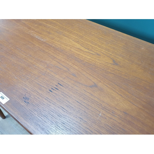 509 - A Gemla, Sweden, teak Student's Desk, the rectangular top with dropleaf, sliding on runners to be su... 