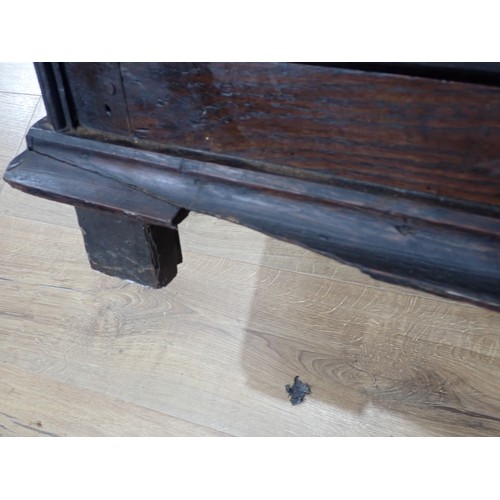 529 - A 17th Century oak Chest of three long drawers with moulded drawer fronts and moulded edge to the to... 