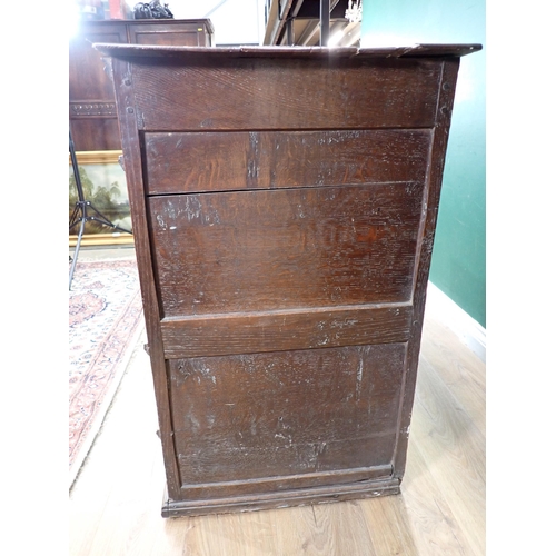 526 - A Jacobean oak Chest of four long drawers with moulded drawer fronts, 3ft 5in W x 3ft H