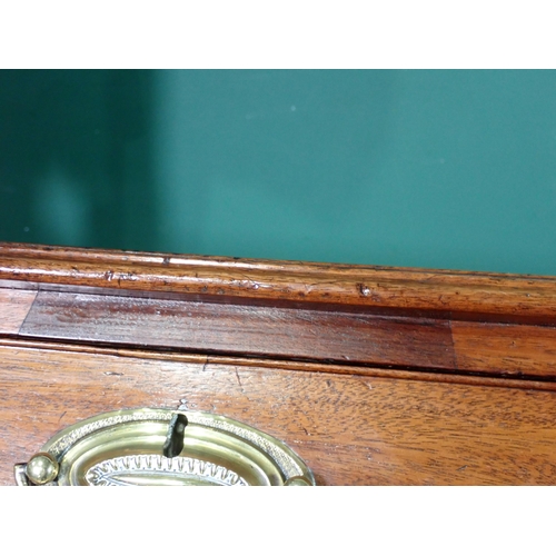 532 - A George III mahogany Chest fitted two short and three graduated long drawers beneath moulded top an... 