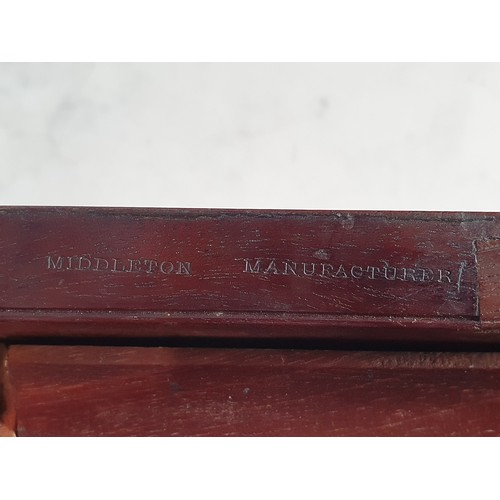 433 - A 19th Century mahogany and brass bound Writing Box with fitted interior and fitted drawer to base, ... 