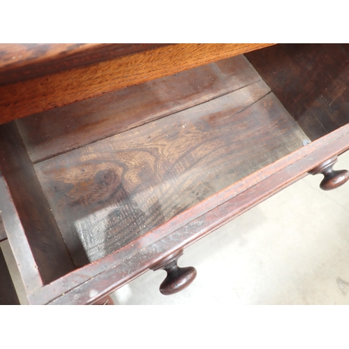 465 - A 19th Century mahogany small three tier Buffet with moulded shelves on turned tapering supports and... 