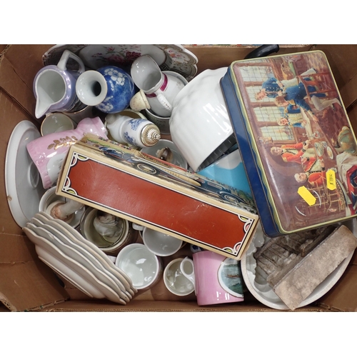 354 - A box of Pub Memorabilia including Beamish Draught Pump Cover, Worthington Pump Cover, Wrexham Ashtr... 