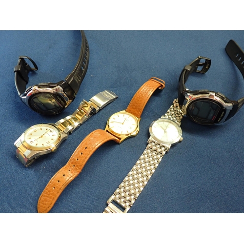 157 - Two Casio Digital Watches, a Sekonda Wristwatch, a Rotary quartz Wristwatch and a Terner quartz Wris... 