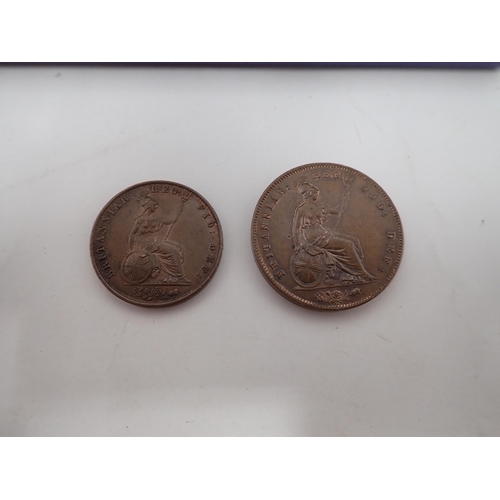 252 - A collection of English copper Coins, Charles II - George VI - 1/3 Farthing - Two Pence, to include ... 